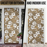 Kuvui Bula Fiji Door Cover Fijian Tapa Seamless Hibiscus LT14 - Polynesian Pride