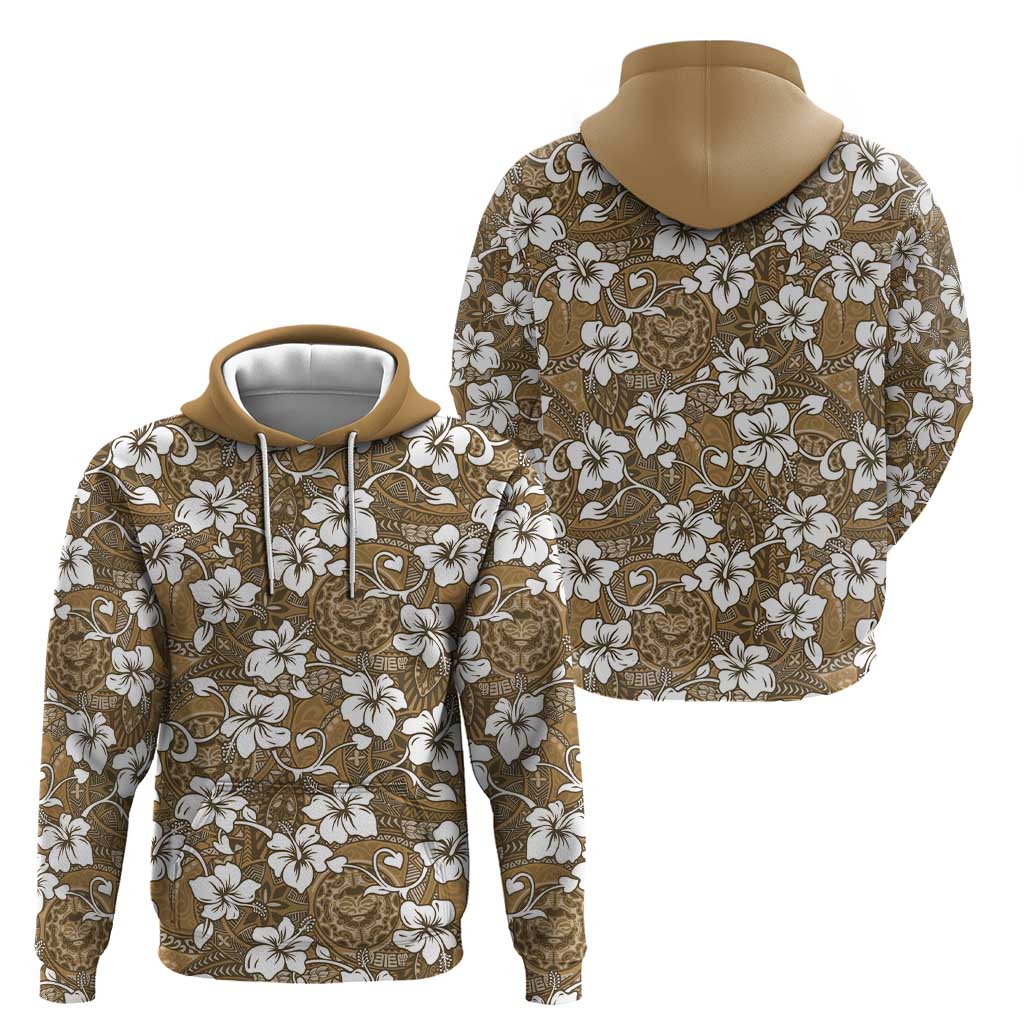 Kuvui Bula Fiji Hoodie Fijian Tapa Seamless Hibiscus LT14 - Polynesian Pride