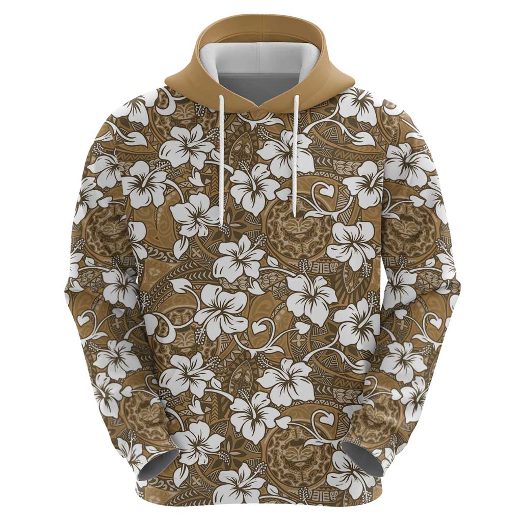 Kuvui Bula Fiji Hoodie Fijian Tapa Seamless Hibiscus LT14 - Polynesian Pride