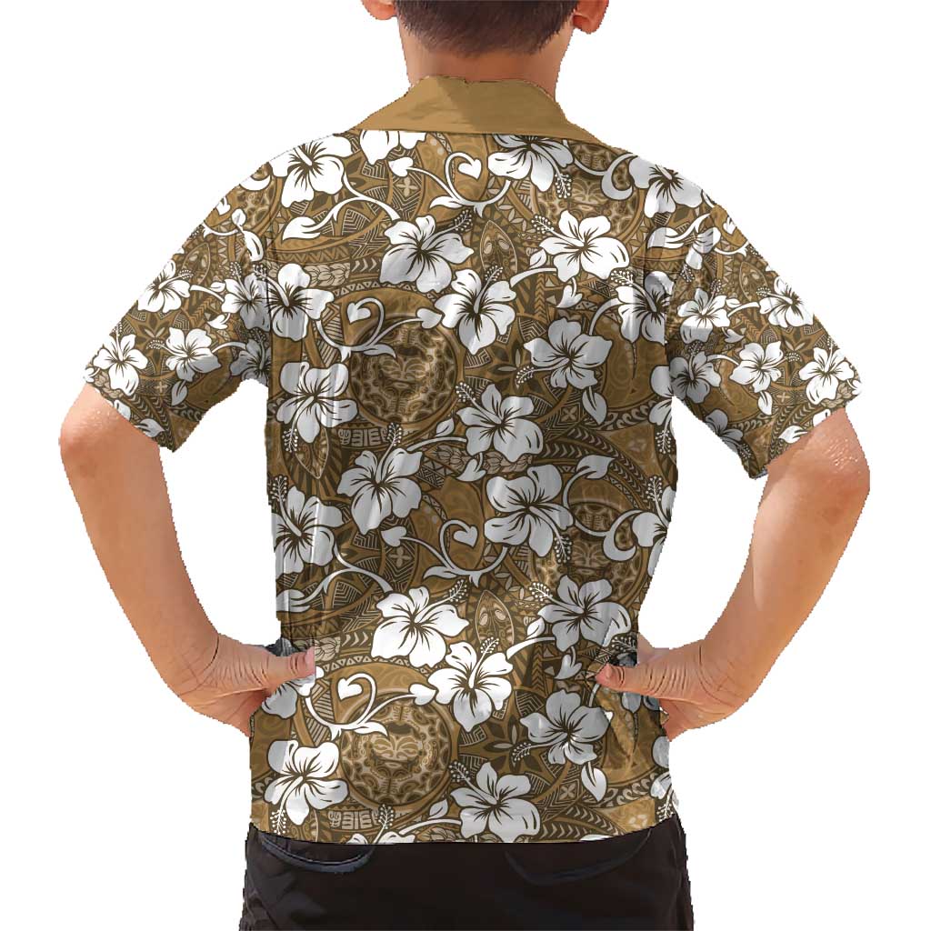 Kuvui Bula Fiji Kid Hawaiian Shirt Fijian Tapa Seamless Hibiscus LT14 - Polynesian Pride