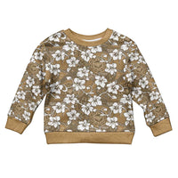 Kuvui Bula Fiji Kid Ugly Christmas Sweater Fijian Tapa Seamless Hibiscus LT14 Kid Brown - Polynesian Pride