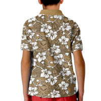 Kuvui Bula Fiji Kid Polo Shirt Fijian Tapa Seamless Hibiscus LT14 - Polynesian Pride