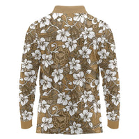 Kuvui Bula Fiji Long Sleeve Polo Shirt Fijian Tapa Seamless Hibiscus LT14 - Polynesian Pride