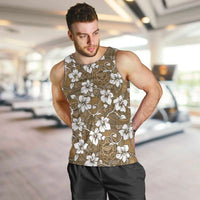 Kuvui Bula Fiji Men Tank Top Fijian Tapa Seamless Hibiscus - Polynesian Pride