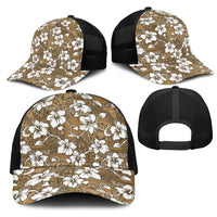 Kuvui Bula Fiji Mesh Trucker Cap Fijian Tapa Seamless Hibiscus - Polynesian Pride