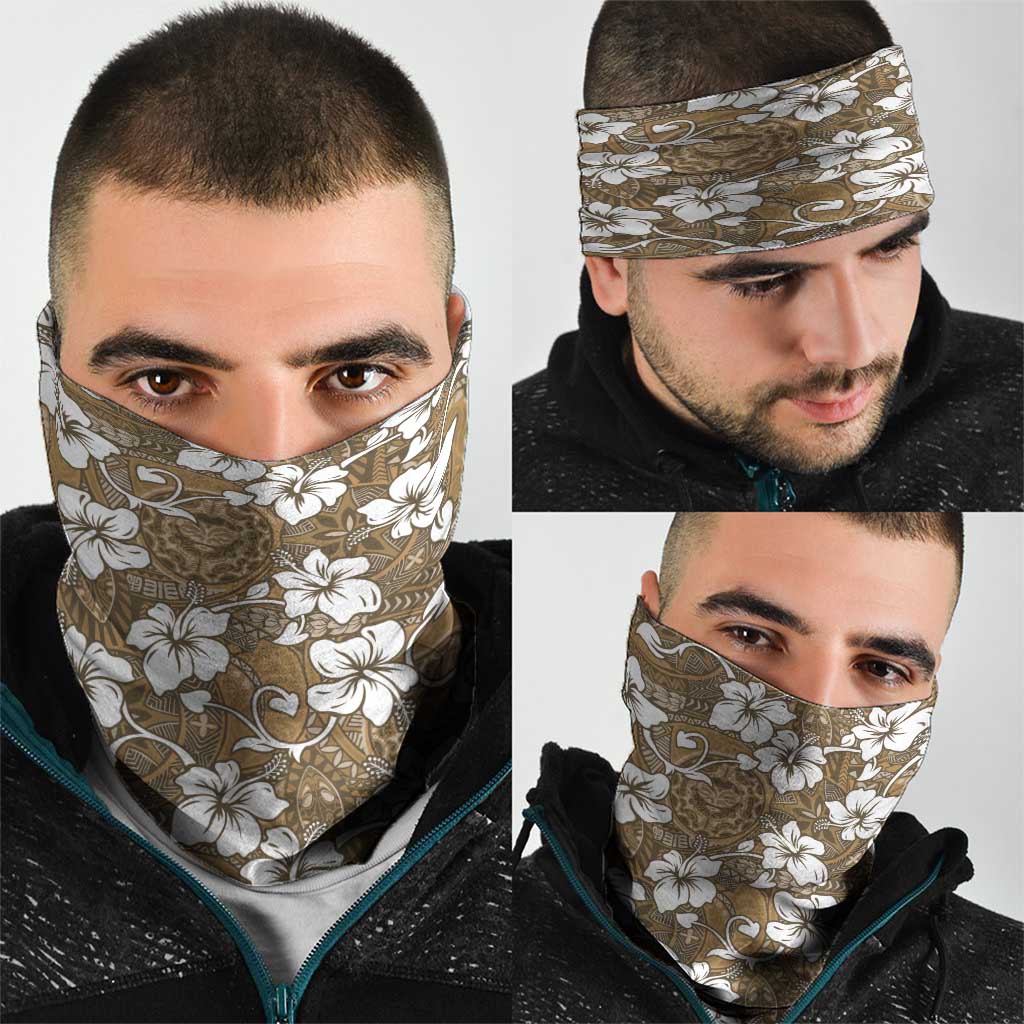Kuvui Bula Fiji Neck Gaiter Fijian Tapa Seamless Hibiscus - Polynesian Pride