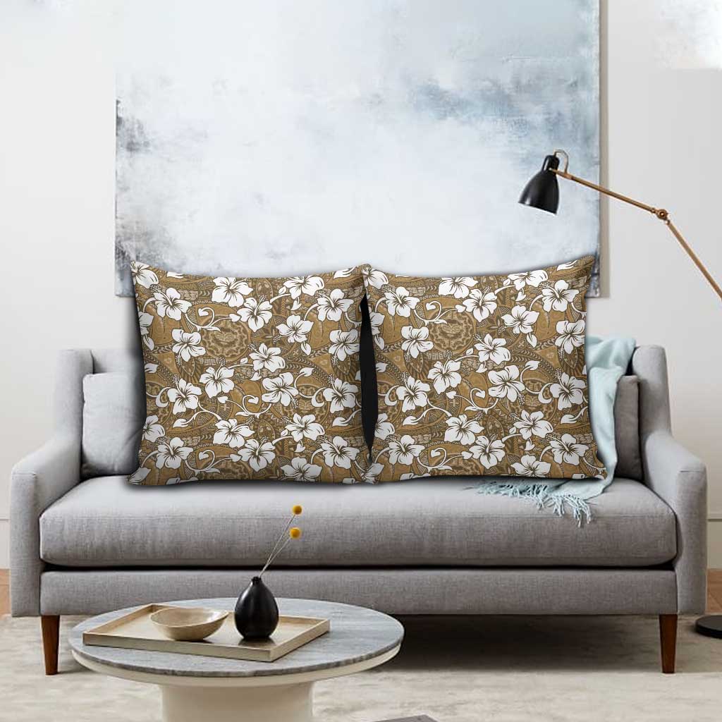 Kuvui Bula Fiji Pillow Cover Fijian Tapa Seamless Hibiscus - Polynesian Pride