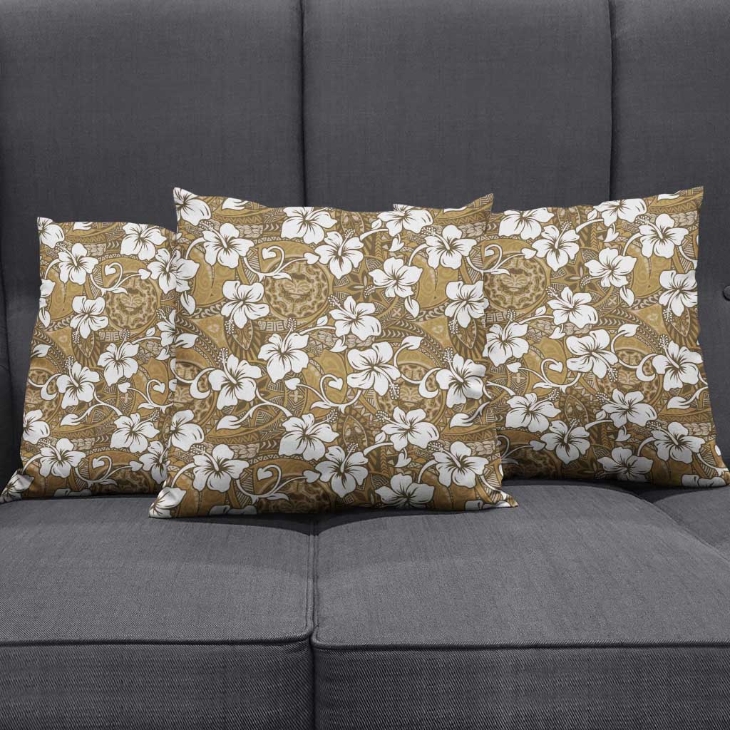 Kuvui Bula Fiji Pillow Cover Fijian Tapa Seamless Hibiscus - Polynesian Pride