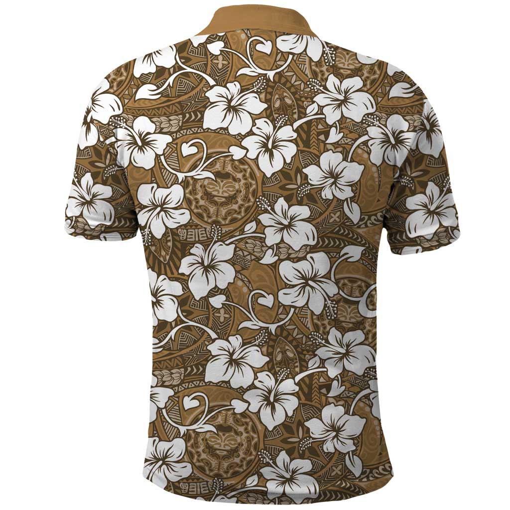 Kuvui Bula Fiji Polo Shirt Fijian Tapa Seamless Hibiscus LT14 - Polynesian Pride