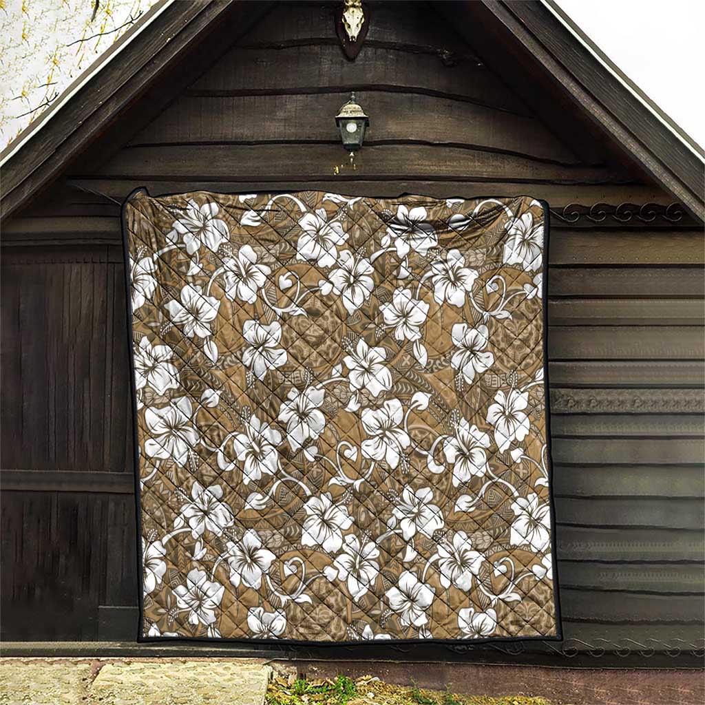 Kuvui Bula Fiji Quilt Fijian Tapa Seamless Hibiscus - Polynesian Pride