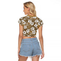 Kuvui Bula Fiji Raglan Cropped T Shirt Fijian Tapa Seamless Hibiscus LT14 - Polynesian Pride