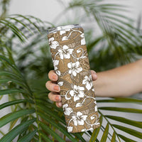 Kuvui Bula Fiji Skinny Tumbler Fijian Tapa Seamless Hibiscus LT14 - Polynesian Pride