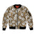 Kuvui Bula Fiji Sleeve Zip Bomber Jacket Fijian Tapa Seamless Hibiscus - Polynesian Pride