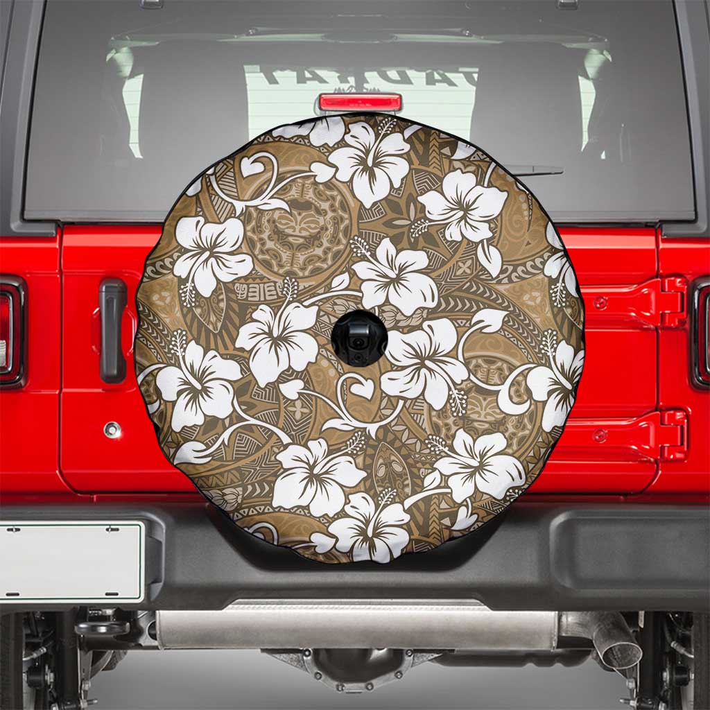Kuvui Bula Fiji Spare Tire Cover Fijian Tapa Seamless Hibiscus LT14 - Polynesian Pride