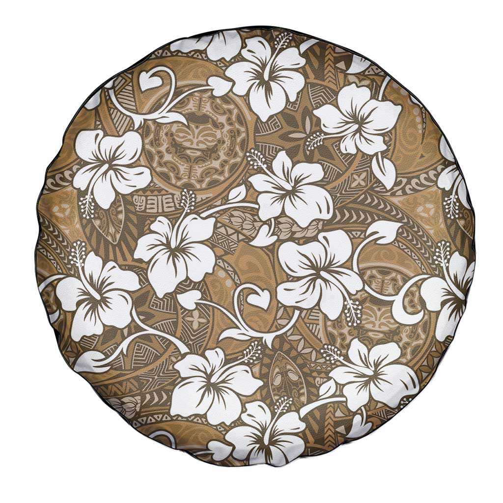 Kuvui Bula Fiji Spare Tire Cover Fijian Tapa Seamless Hibiscus LT14 - Polynesian Pride