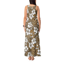 Kuvui Bula Fiji Tank Maxi Dress Fijian Tapa Seamless Hibiscus LT14 - Polynesian Pride