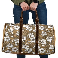 Kuvui Bula Fiji Travel Bag Fijian Tapa Seamless Hibiscus LT14 Brown - Polynesian Pride