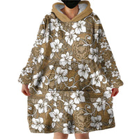 Kuvui Bula Fiji Wearable Blanket Hoodie Fijian Tapa Seamless Hibiscus LT14 - Polynesian Pride