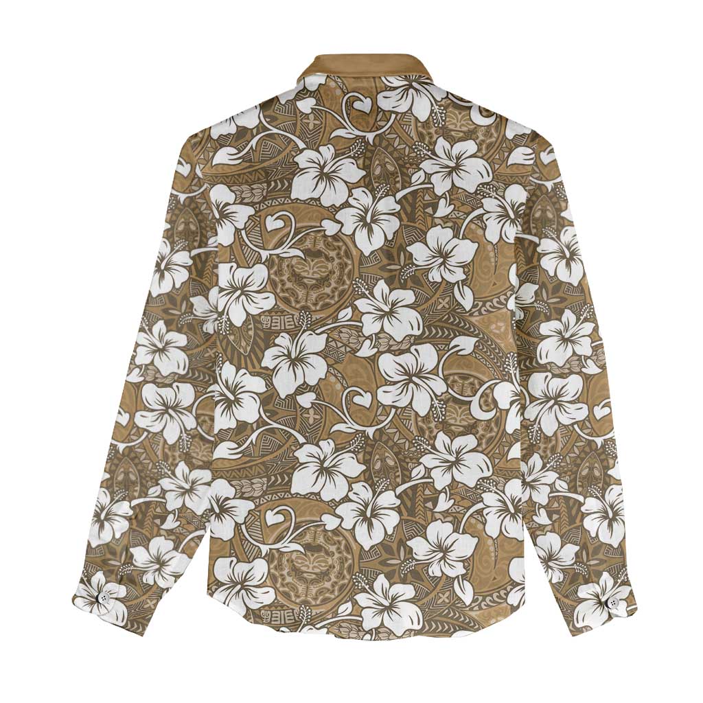 Kuvui Bula Fiji Women Casual Shirt Fijian Tapa Seamless Hibiscus - Polynesian Pride