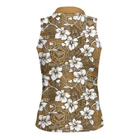 Kuvui Bula Fiji Women Sleeveless Polo Shirt Fijian Tapa Seamless Hibiscus LT14 - Polynesian Pride