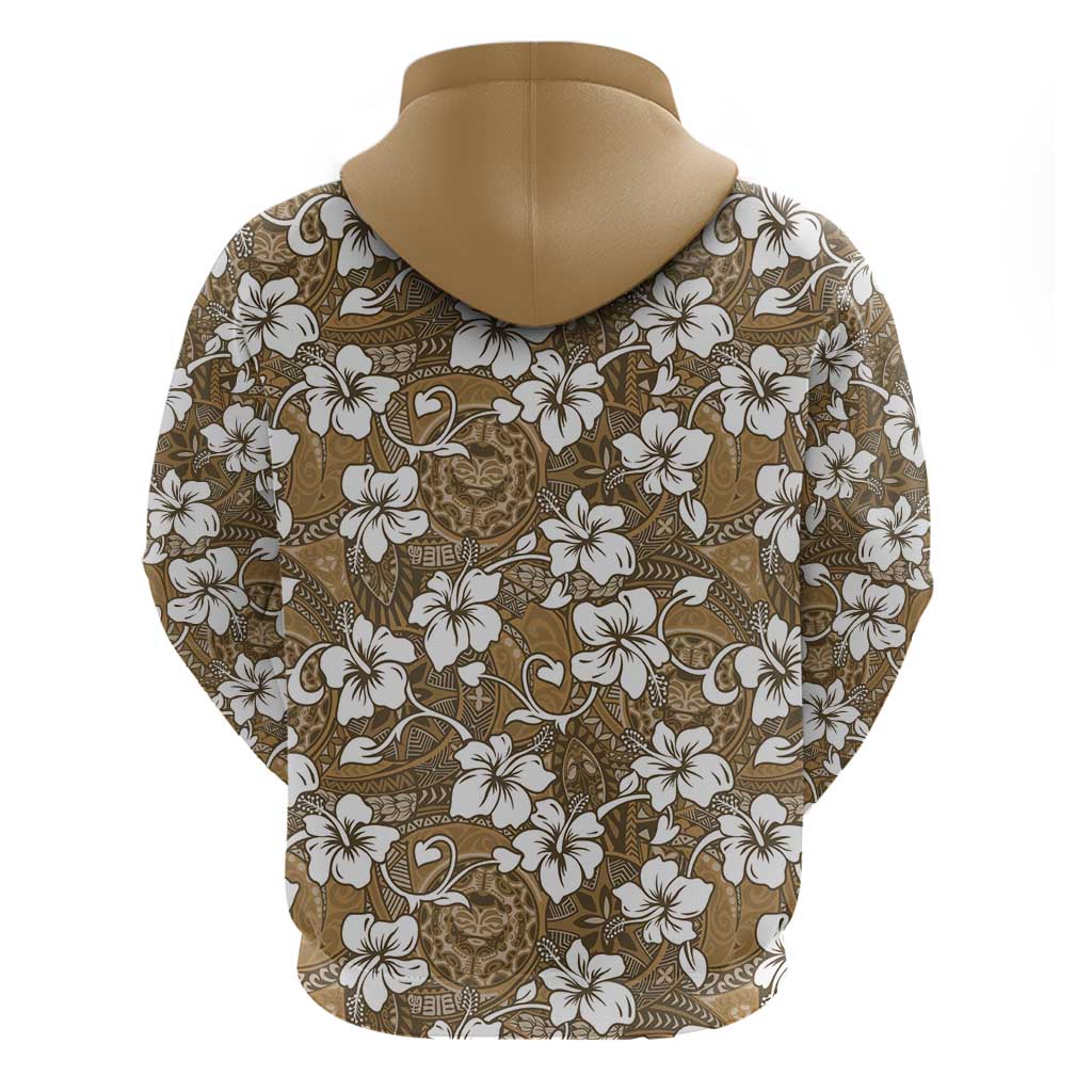Kuvui Bula Fiji Zip Hoodie Fijian Tapa Seamless Hibiscus LT14 - Polynesian Pride