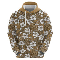 Kuvui Bula Fiji Zip Hoodie Fijian Tapa Seamless Hibiscus LT14 - Polynesian Pride