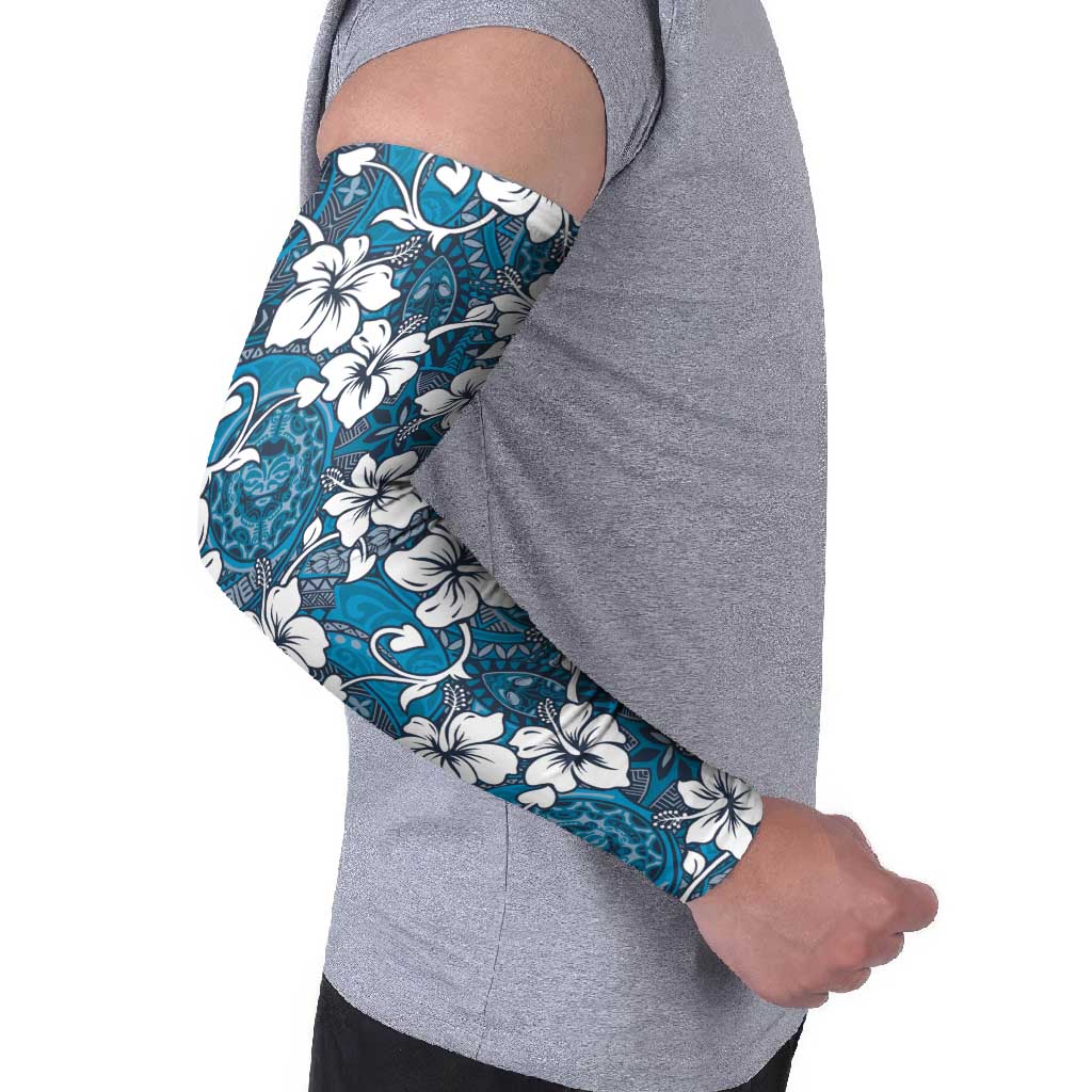 Karakarawa Bula Fiji Arm Sleeves Fijian Tapa Seamless Hibiscus - Polynesian Pride