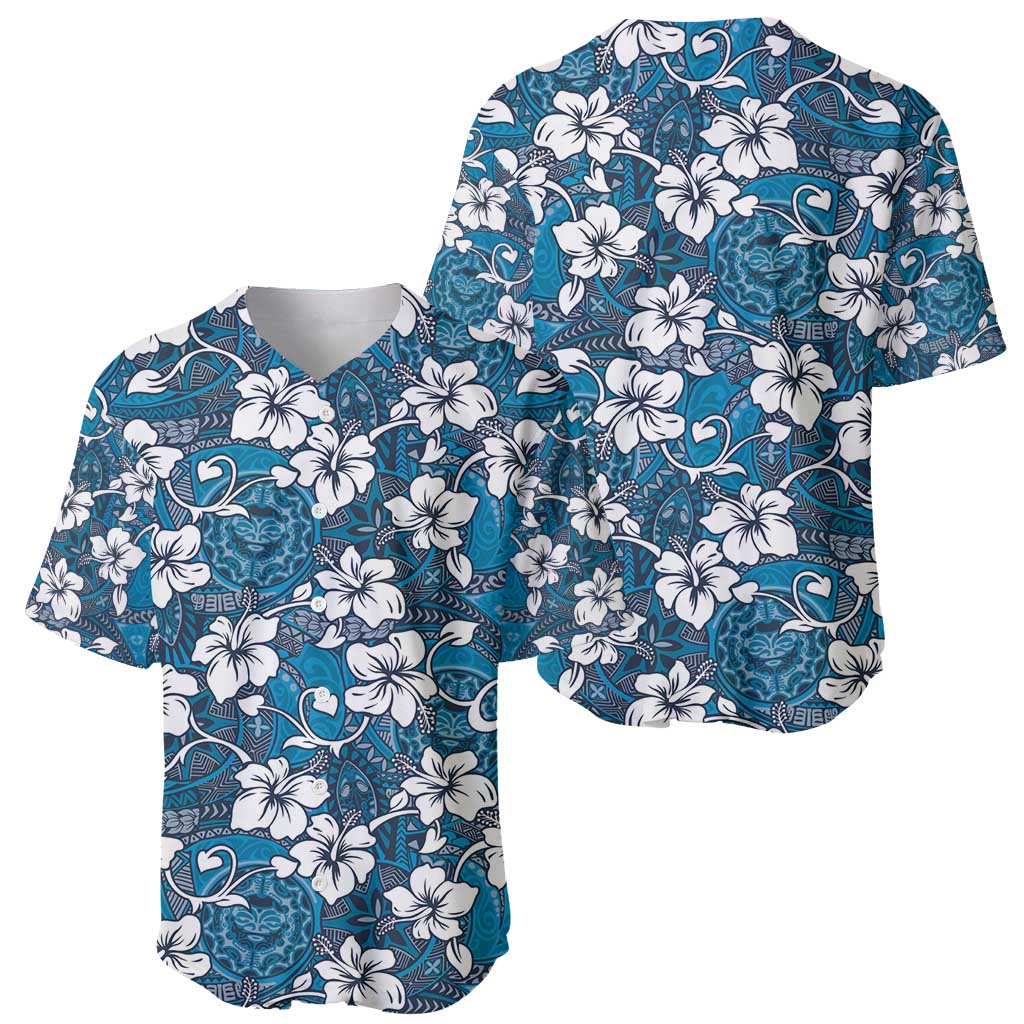 Karakarawa Bula Fiji Baseball Jersey Fijian Tapa Seamless Hibiscus - Polynesian Pride