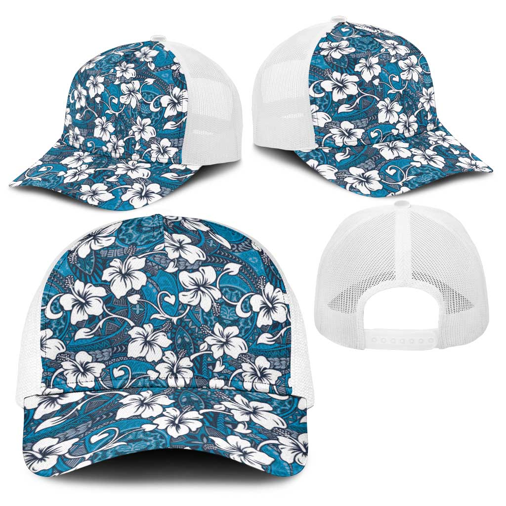 Karakarawa Bula Fiji Baseball Net Cap Fijian Tapa Seamless Hibiscus - Polynesian Pride