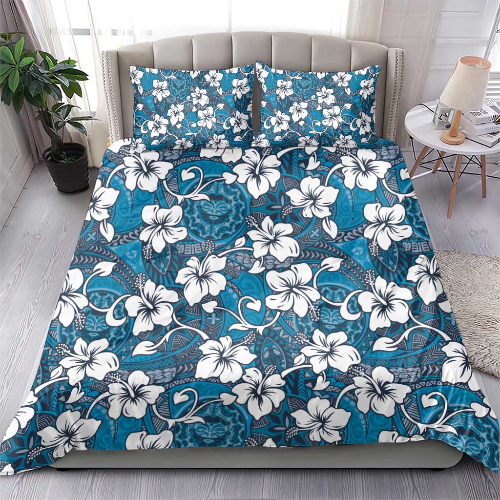 Karakarawa Bula Fiji Bedding Set Fijian Tapa Seamless Hibiscus - Polynesian Pride