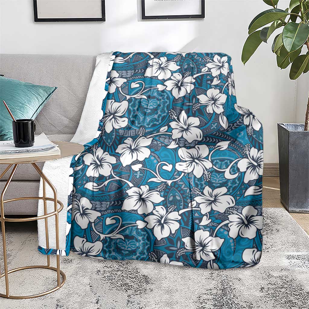 Karakarawa Bula Fiji Blanket Fijian Tapa Seamless Hibiscus - Polynesian Pride