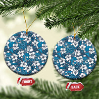 Karakarawa Bula Fiji Ceramic Ornament Fijian Tapa Seamless Hibiscus - Polynesian Pride