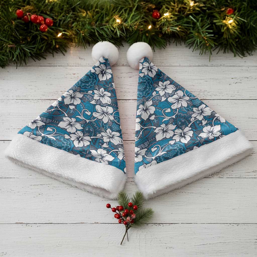 Karakarawa Bula Fiji Christmas Santa Hat Fijian Tapa Seamless Hibiscus LT14 - Polynesian Pride