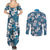 Karakarawa Bula Fiji Couples Matching Summer Maxi Dress and Long Sleeve Button Shirt Fijian Tapa Seamless Hibiscus - Polynesian Pride