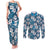 Karakarawa Bula Fiji Couples Matching Tank Maxi Dress and Long Sleeve Button Shirt Fijian Tapa Seamless Hibiscus - Polynesian Pride