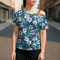 Karakarawa Bula Fiji Cross Shoulder Shirt Fijian Tapa Seamless Hibiscus LT14 - Polynesian Pride