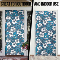 Karakarawa Bula Fiji Door Cover Fijian Tapa Seamless Hibiscus LT14 - Polynesian Pride