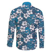 Karakarawa Bula Fiji Family Matching Off The Shoulder Long Sleeve Dress and Hawaiian Shirt Fijian Tapa Seamless Hibiscus LT14 - Polynesian Pride