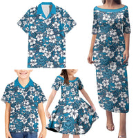 Karakarawa Bula Fiji Family Matching Puletasi and Hawaiian Shirt Fijian Tapa Seamless Hibiscus LT14 - Polynesian Pride