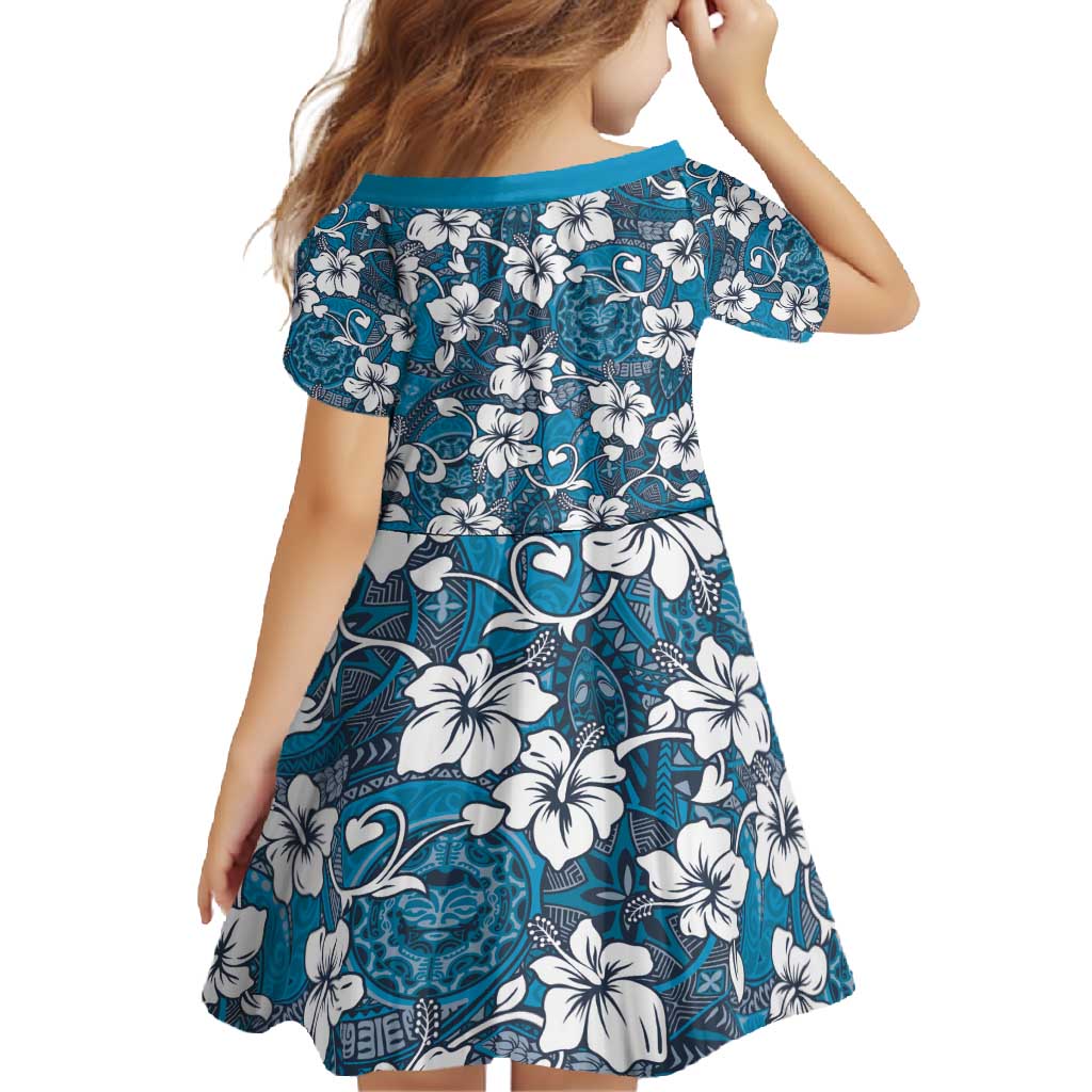 Karakarawa Bula Fiji Family Matching Tank Maxi Dress and Hawaiian Shirt Fijian Tapa Seamless Hibiscus LT14 - Polynesian Pride