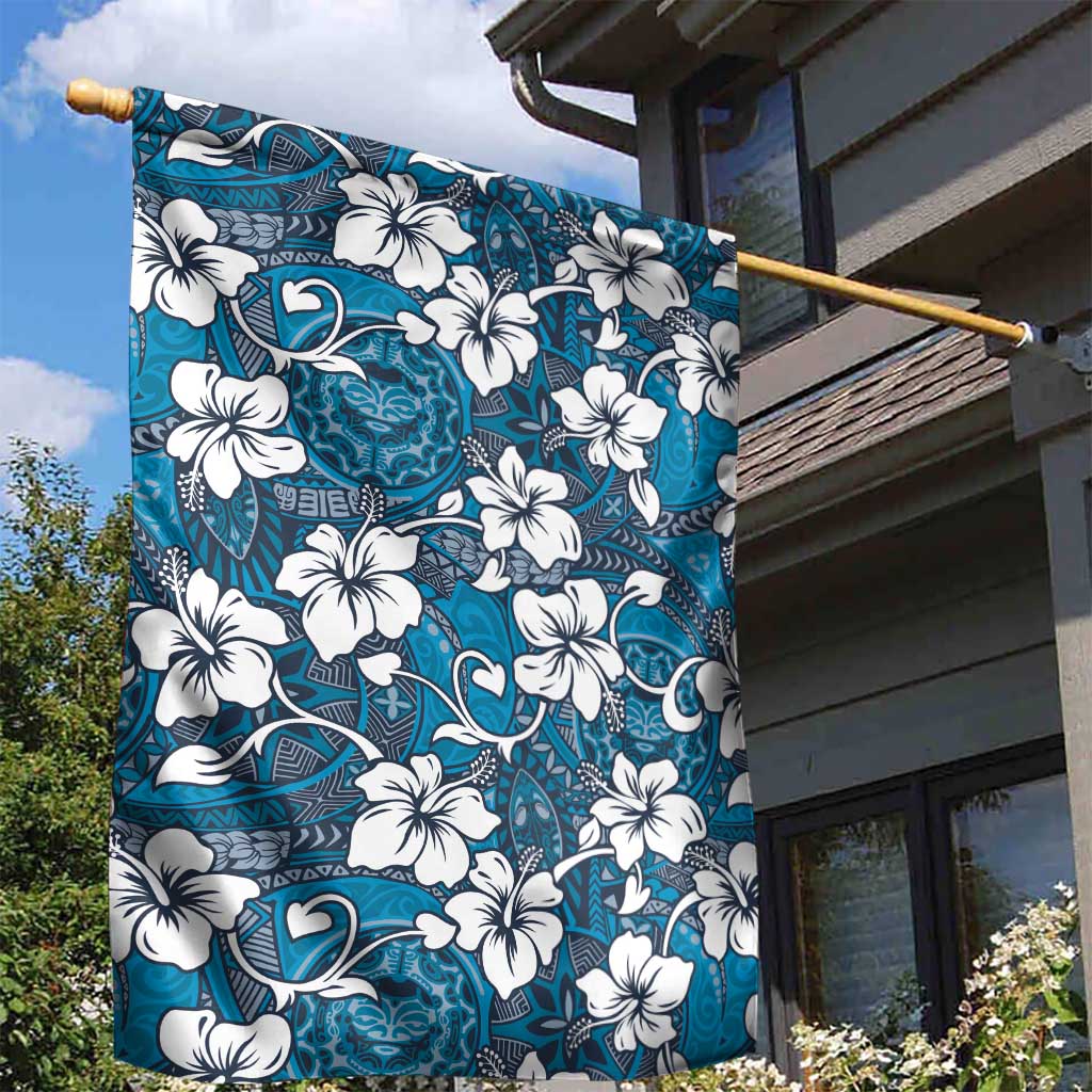 Karakarawa Bula Fiji Garden Flag Fijian Tapa Seamless Hibiscus LT14 - Polynesian Pride