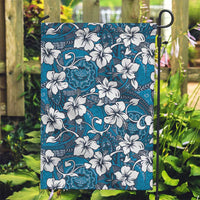 Karakarawa Bula Fiji Garden Flag Fijian Tapa Seamless Hibiscus LT14 Garden Flag Blue - Polynesian Pride