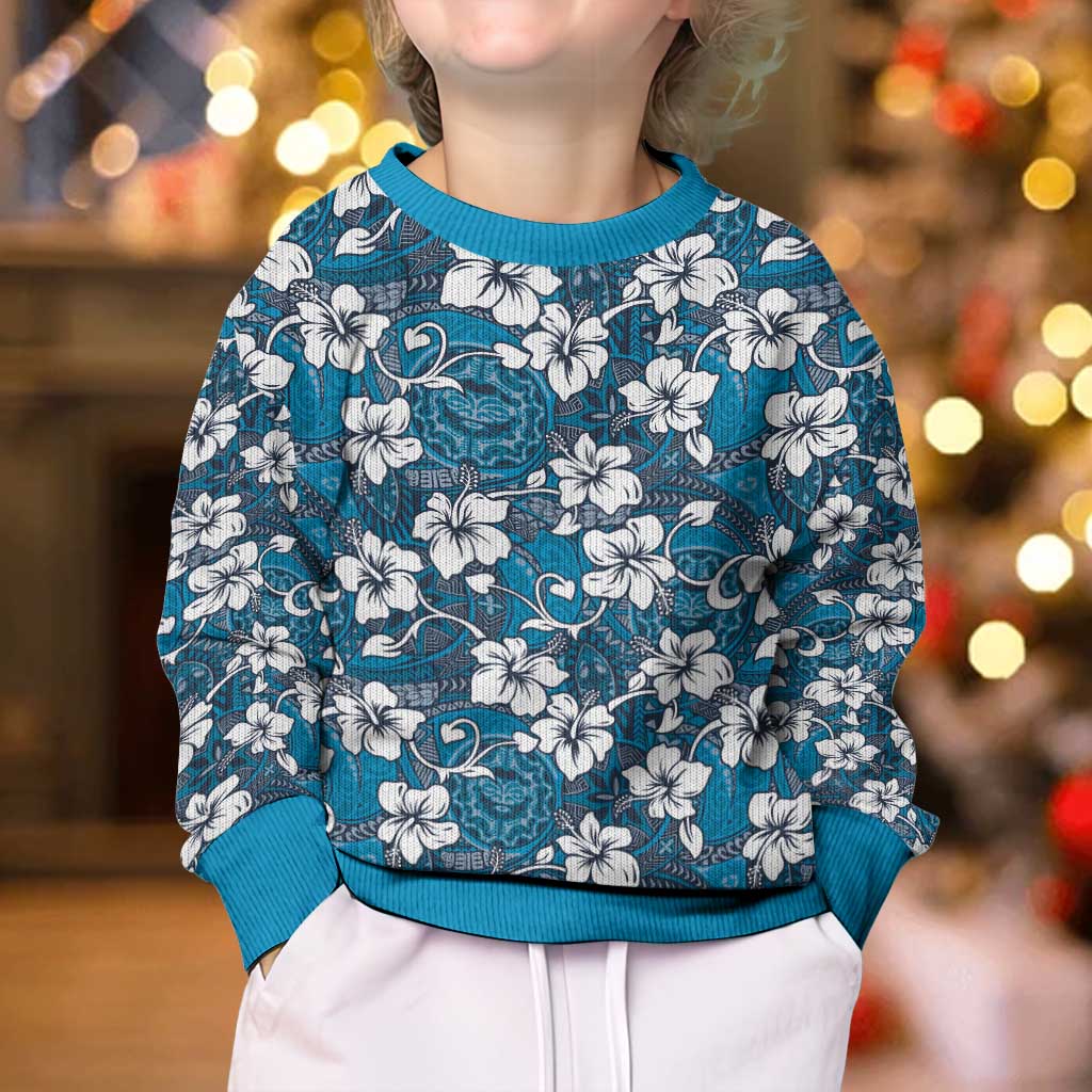Karakarawa Bula Fiji Kid Ugly Christmas Sweater Fijian Tapa Seamless Hibiscus LT14 - Polynesian Pride