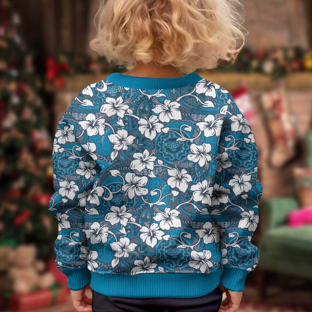 Karakarawa Bula Fiji Kid Ugly Christmas Sweater Fijian Tapa Seamless Hibiscus LT14 - Polynesian Pride