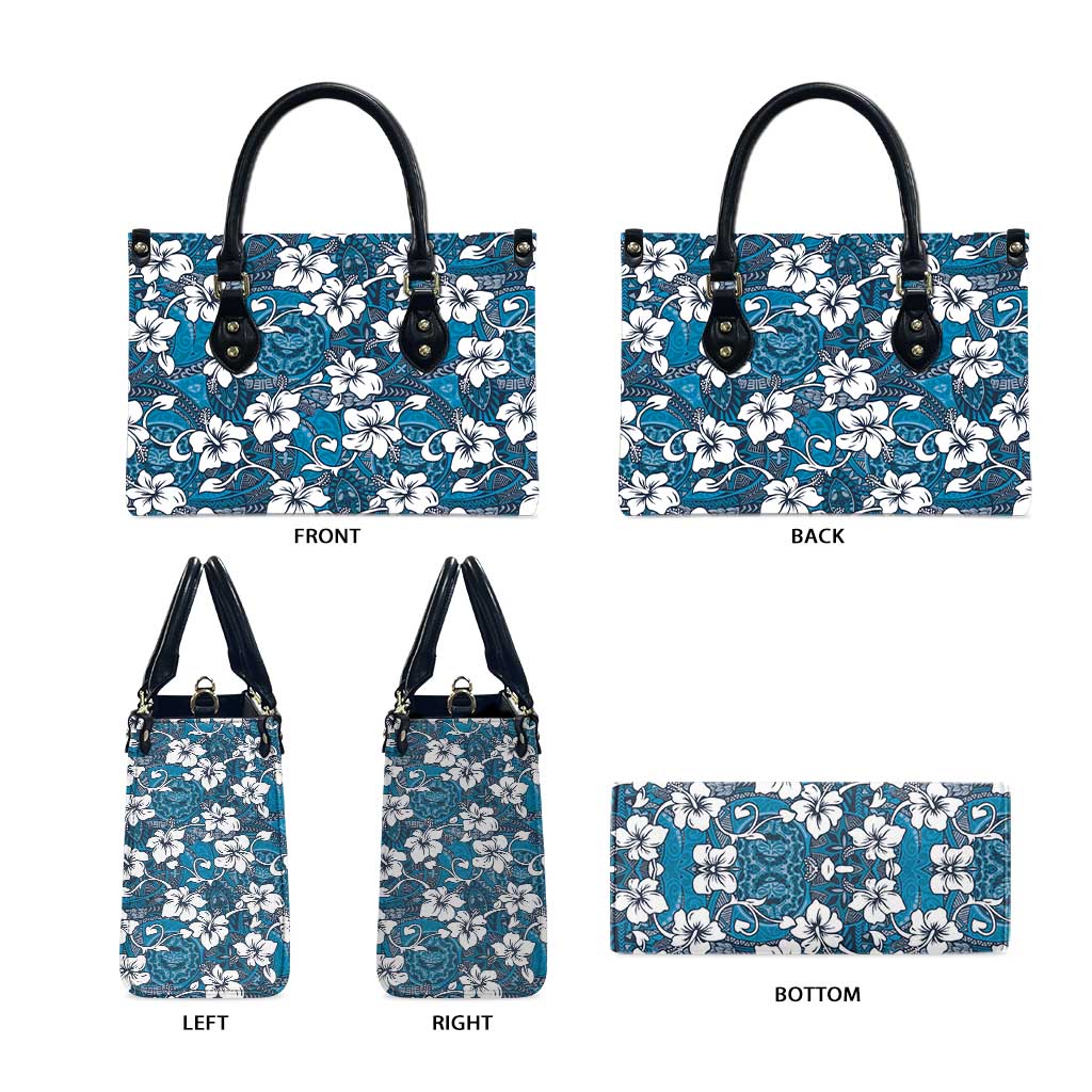 Karakarawa Bula Fiji Leather Bag Fijian Tapa Seamless Hibiscus - Polynesian Pride