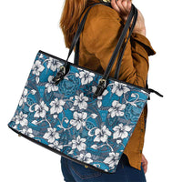 Karakarawa Bula Fiji Leather Tote Bag Fijian Tapa Seamless Hibiscus LT14 - Polynesian Pride