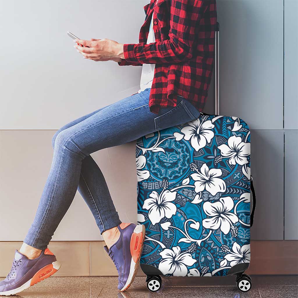 Karakarawa Bula Fiji Luggage Cover Fijian Tapa Seamless Hibiscus LT14 - Polynesian Pride