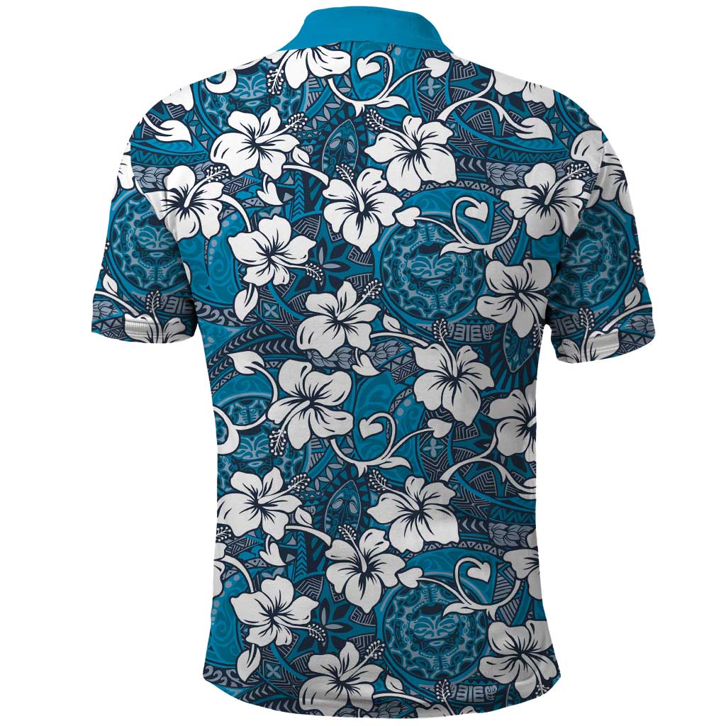 Karakarawa Bula Fiji Polo Shirt Fijian Tapa Seamless Hibiscus LT14 - Polynesian Pride