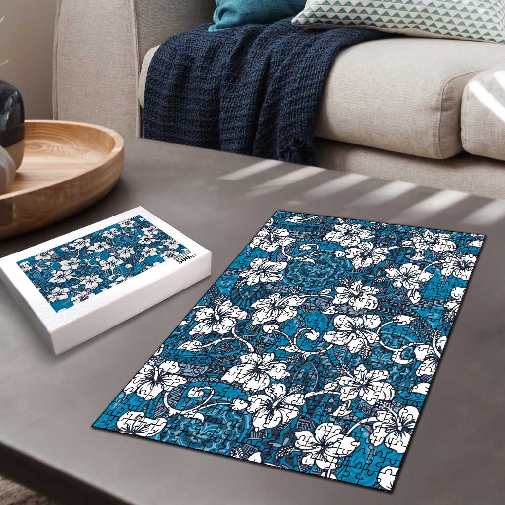 Karakarawa Bula Fiji Puzzle Fijian Tapa Seamless Hibiscus - Polynesian Pride