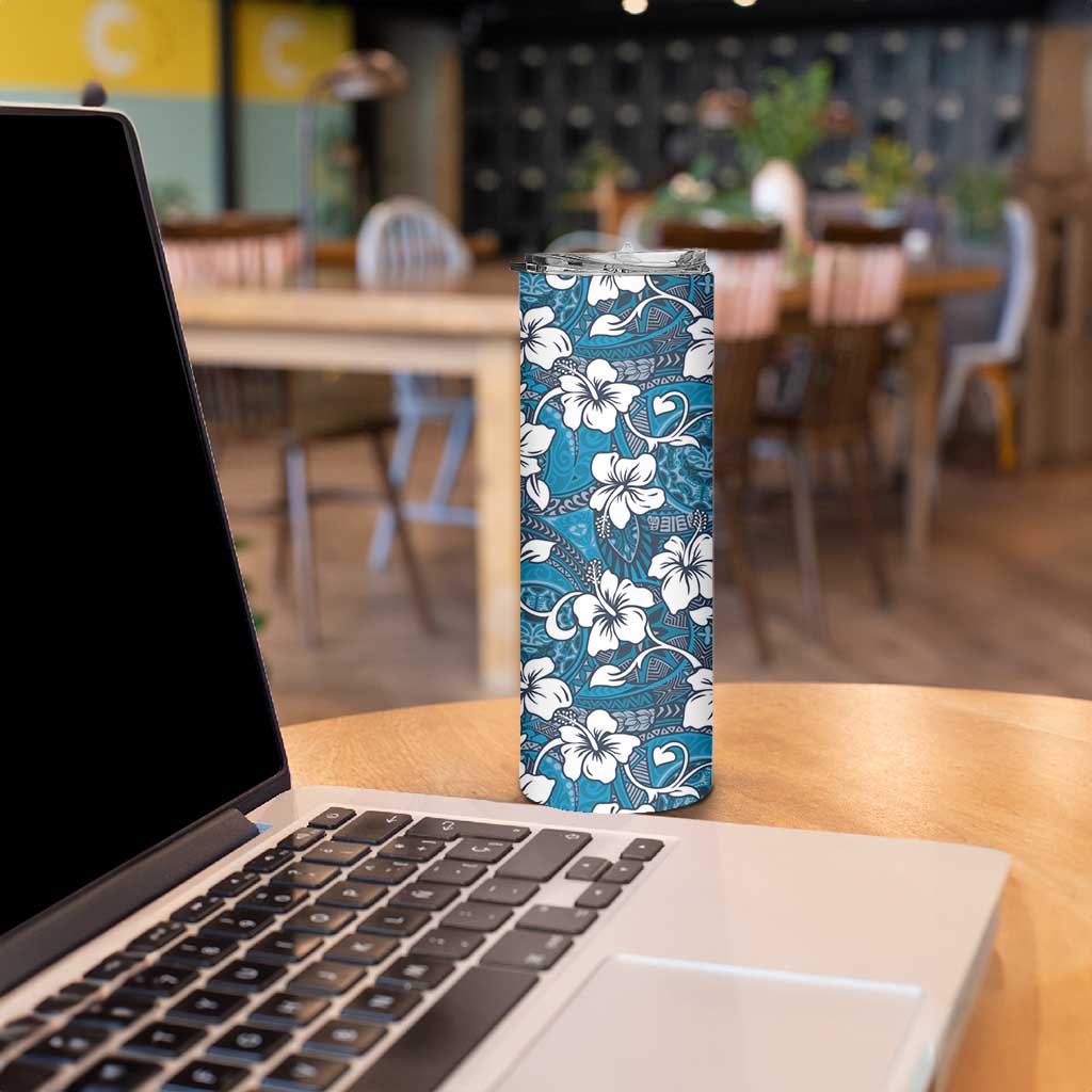Karakarawa Bula Fiji Skinny Tumbler Fijian Tapa Seamless Hibiscus LT14 - Polynesian Pride